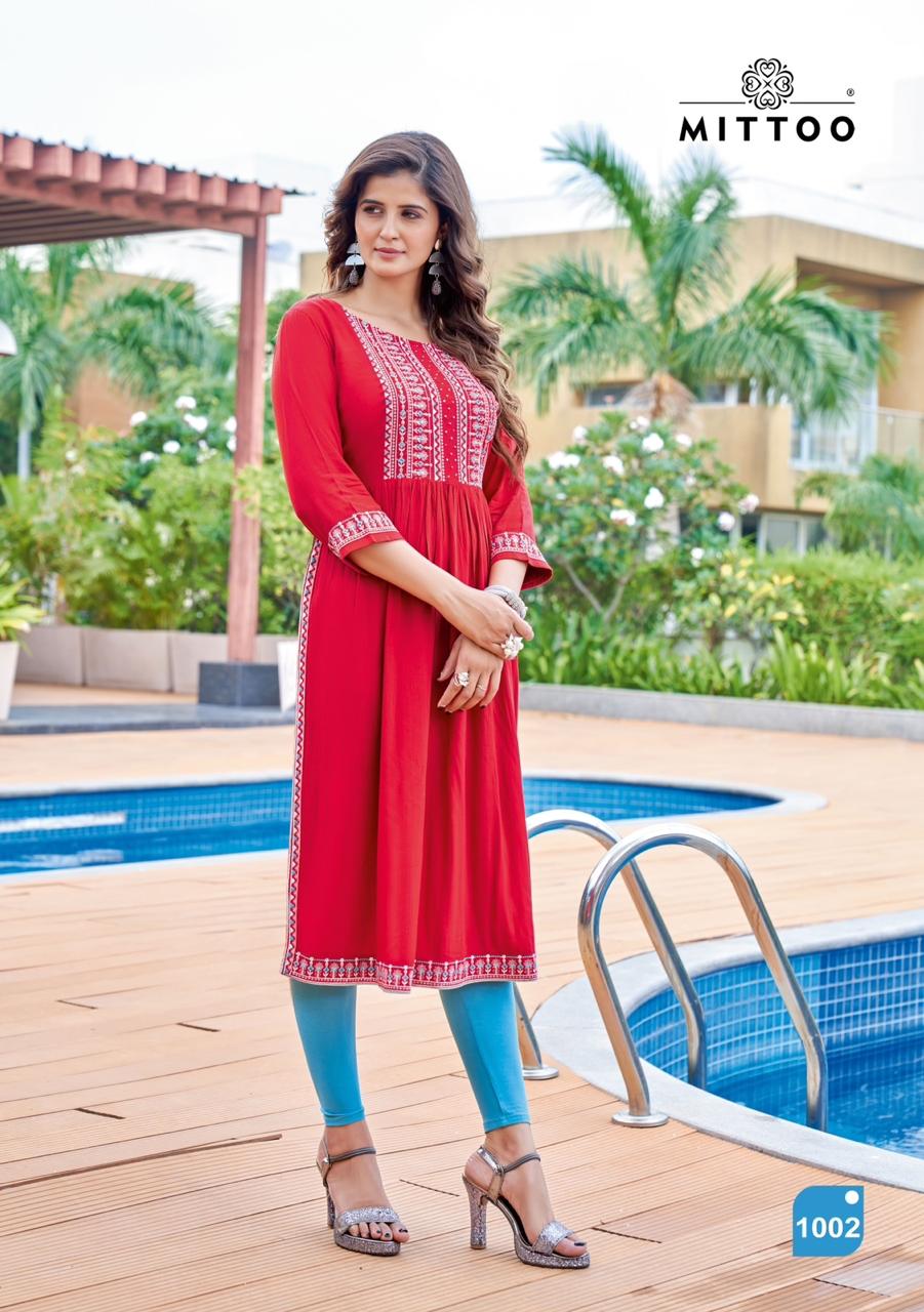 Sargam By Mittoo 1001-1006 Designer Kurtis Catalog